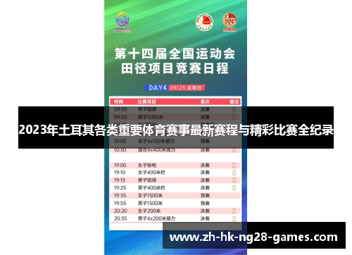 2023年土耳其各类重要体育赛事最新赛程与精彩比赛全纪录